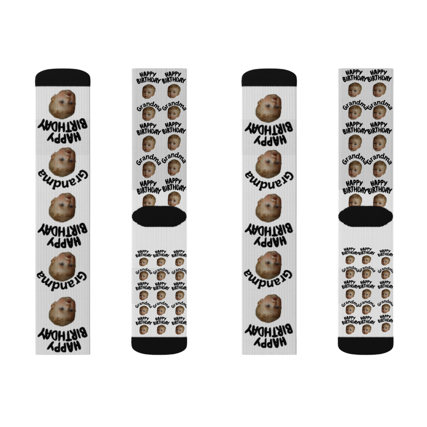 Personalized Face Socks Grandma Birthday Gift