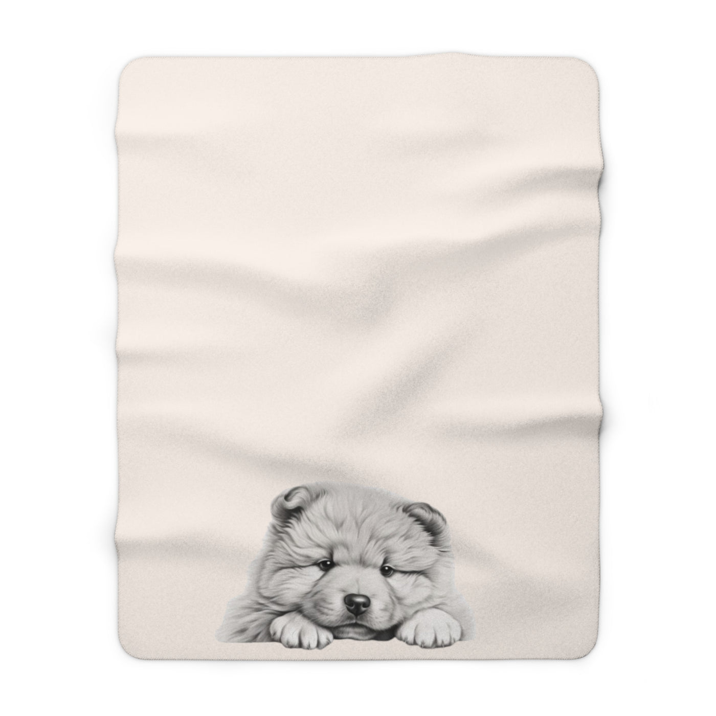 Chow Chow Puppy Sherpa Fleece Blanket