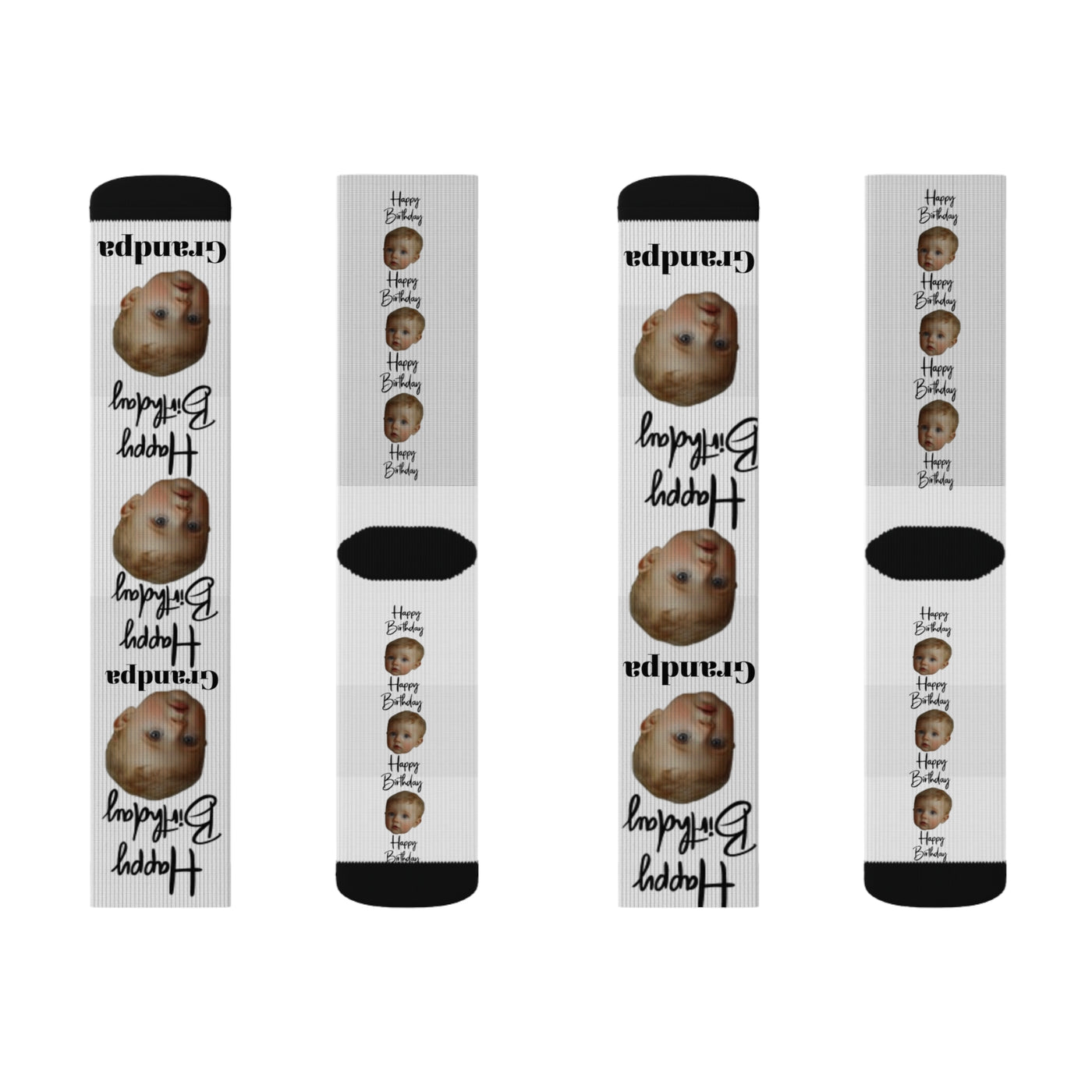 Personalized Face Socks Grandpa Gift