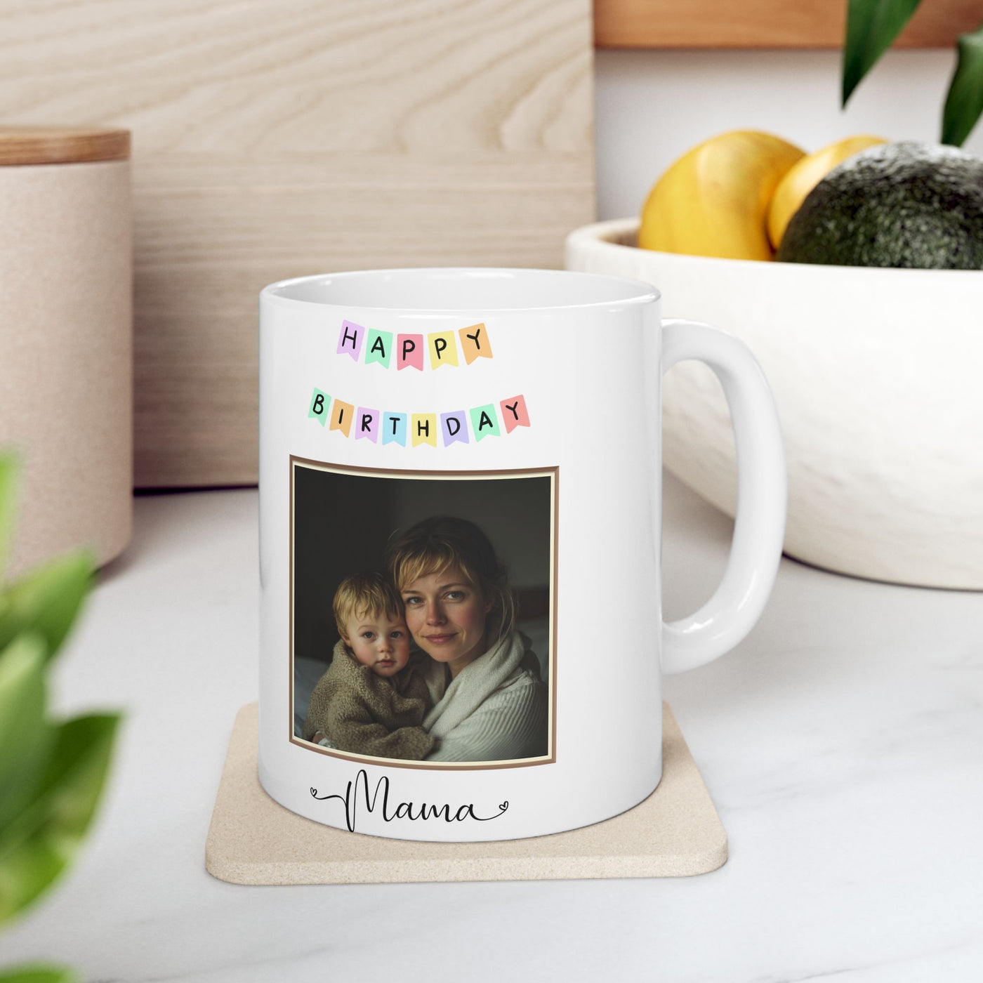 Happy Birthday Mom Mug with Photo