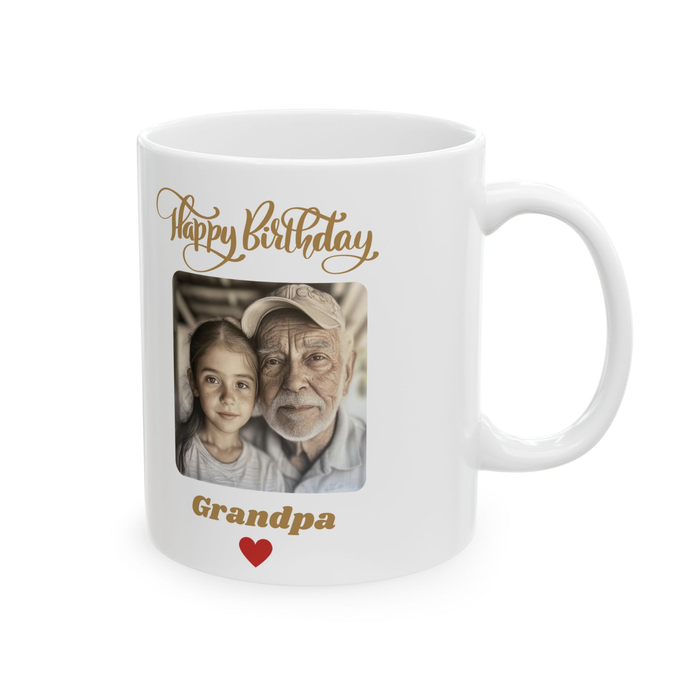 Happy Birthday Grandpa Photo Mug