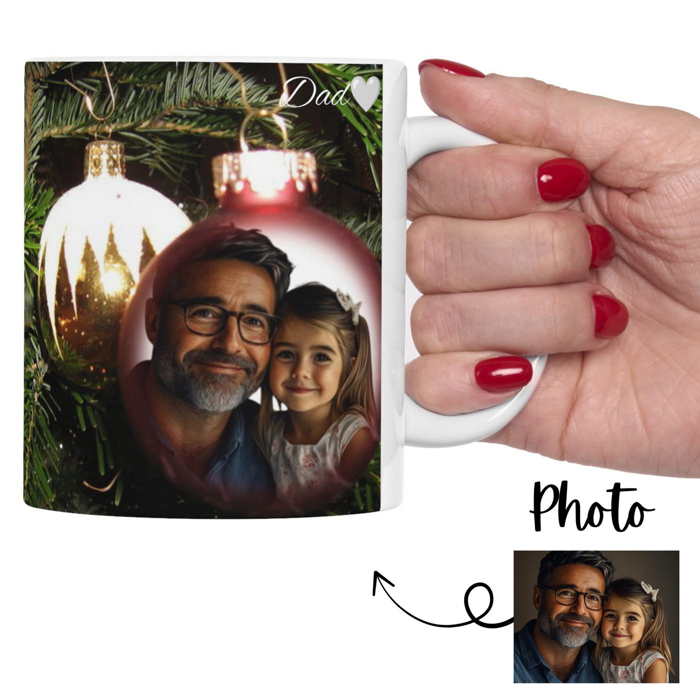 Custom Coffee Mug, Photo Mug x 1 Photo