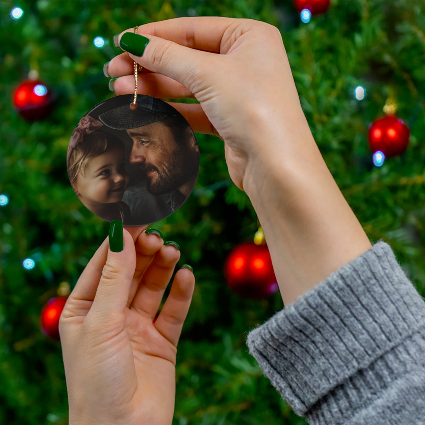 Dad Custom Photo Ornament