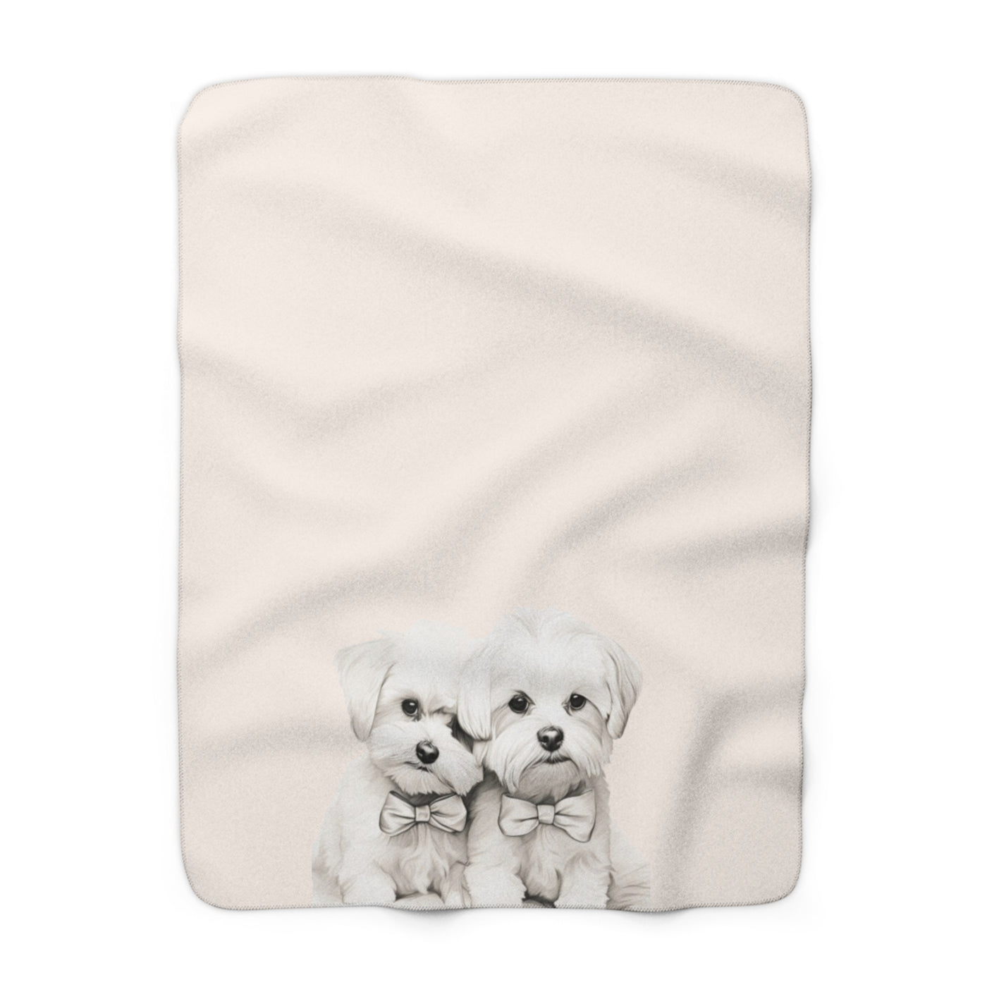 Bichon Frise Sherpa Fleece Blanket