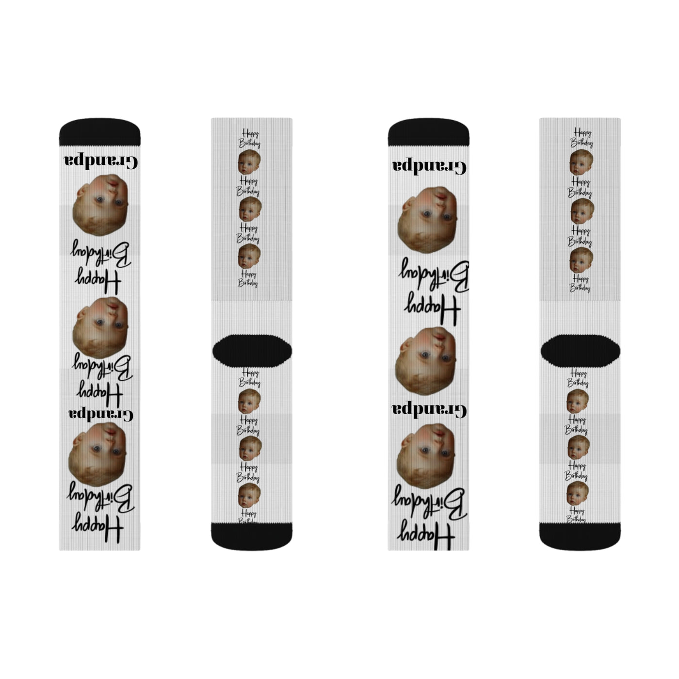 Personalized Face Socks Grandpa Gift