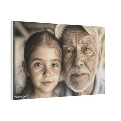 Photo Grandpa Matte Canvas, Stretched, 0.75"