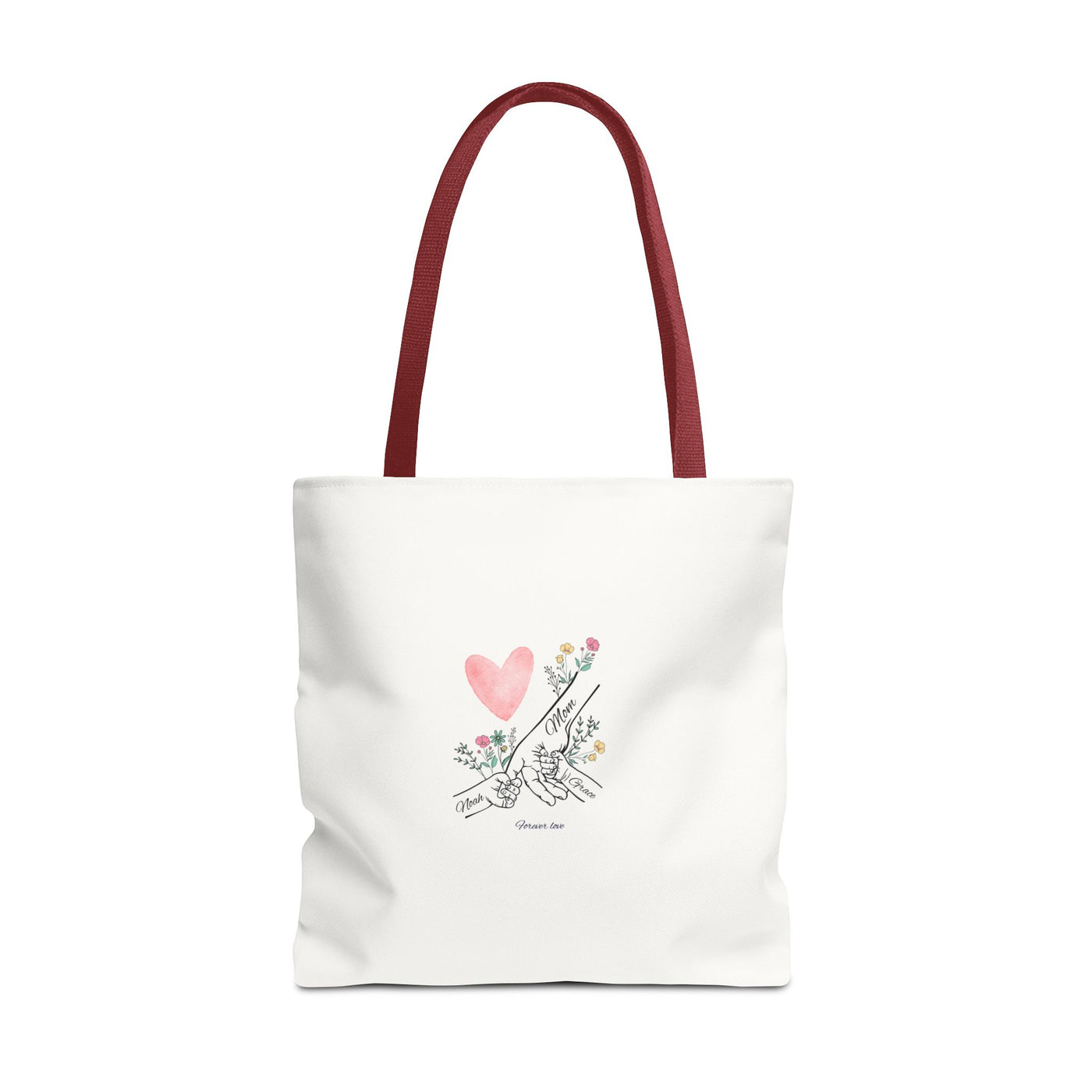 Mom Kids names Tote bag