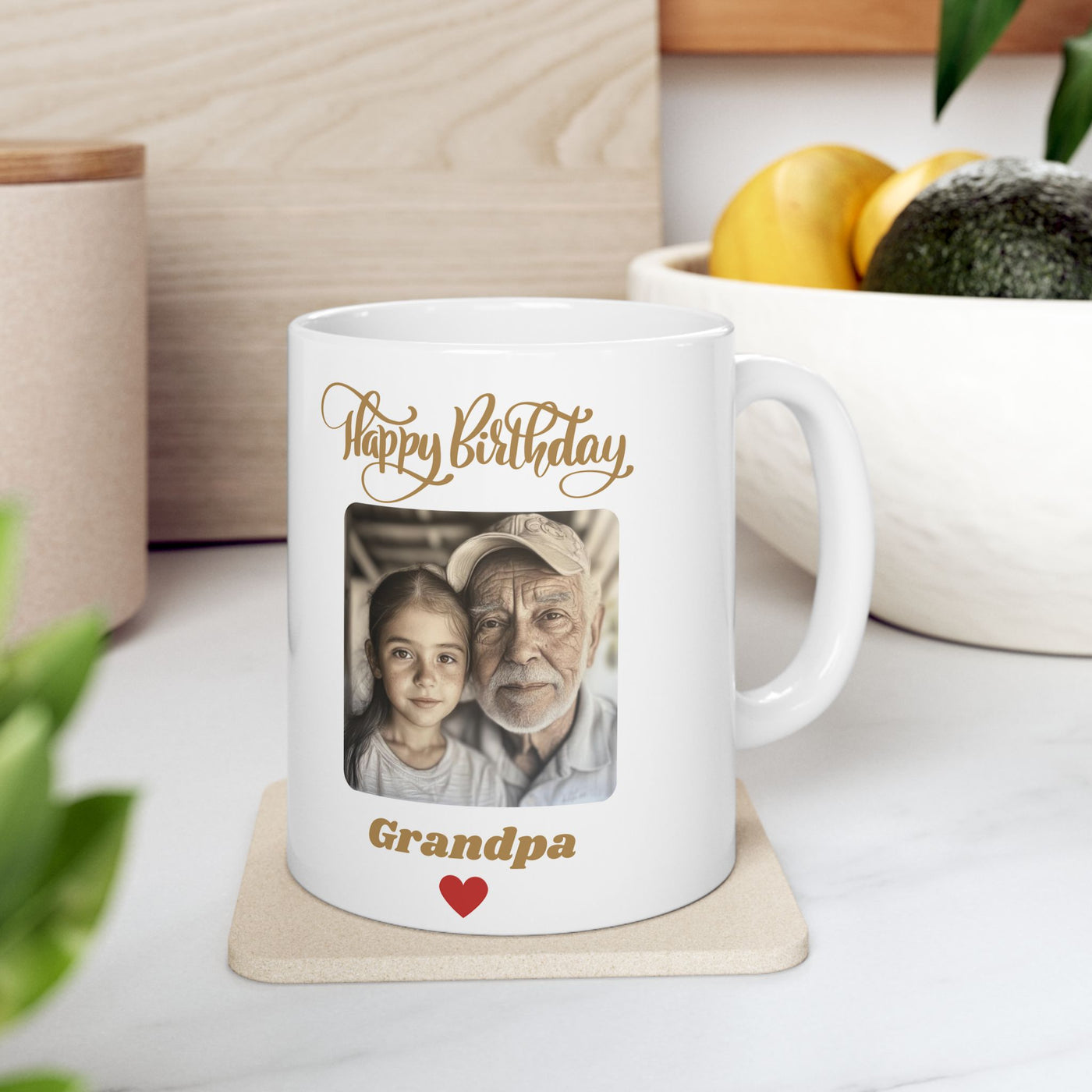 Happy Birthday Grandpa Photo Mug