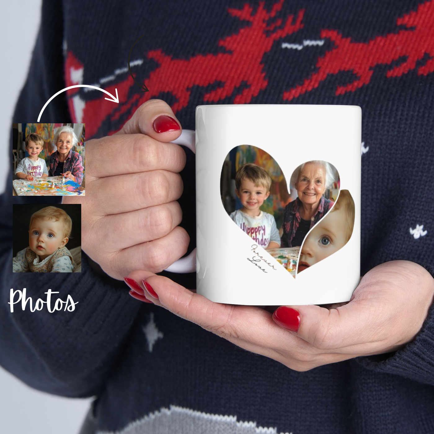 Grandmothers Photo Mug x 2 photos per mug