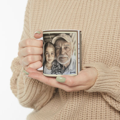 Photo Framed Happy Birthday Grandpa Mug