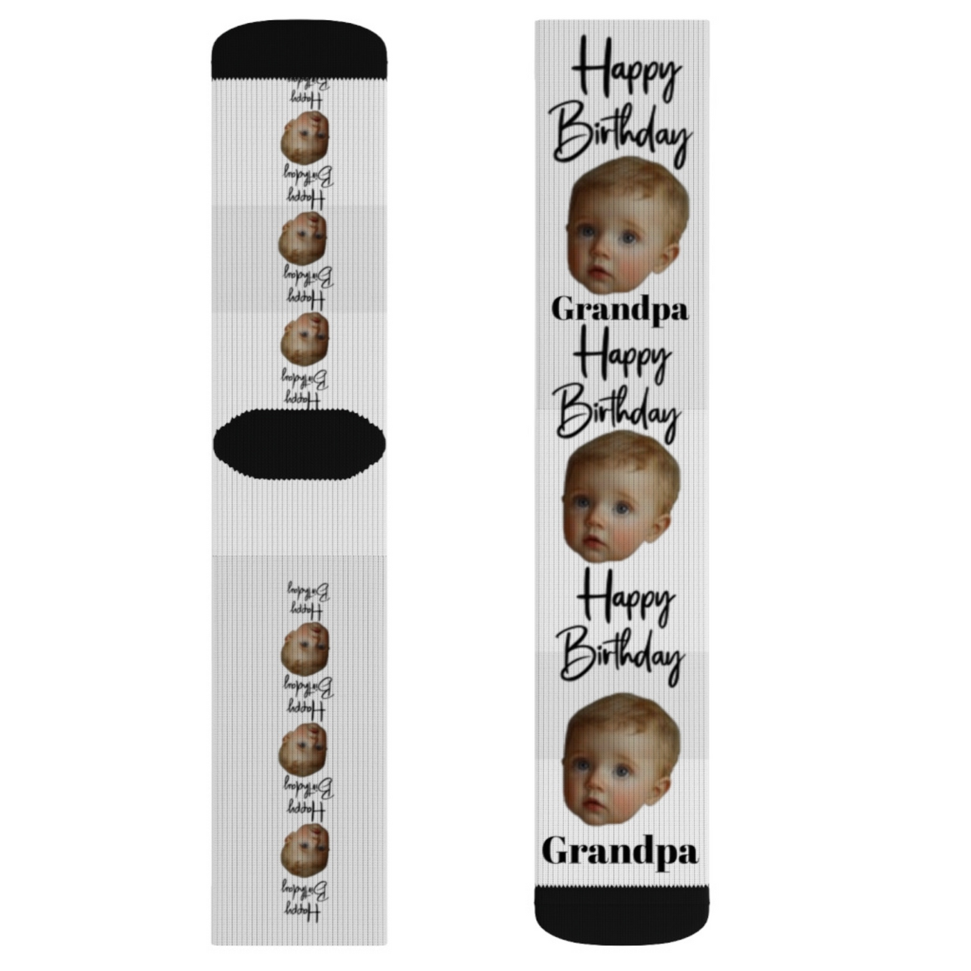 Personalized Face Socks Grandpa Gift