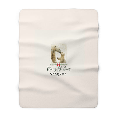 Merry Christmas Grandma Fleece Blanket