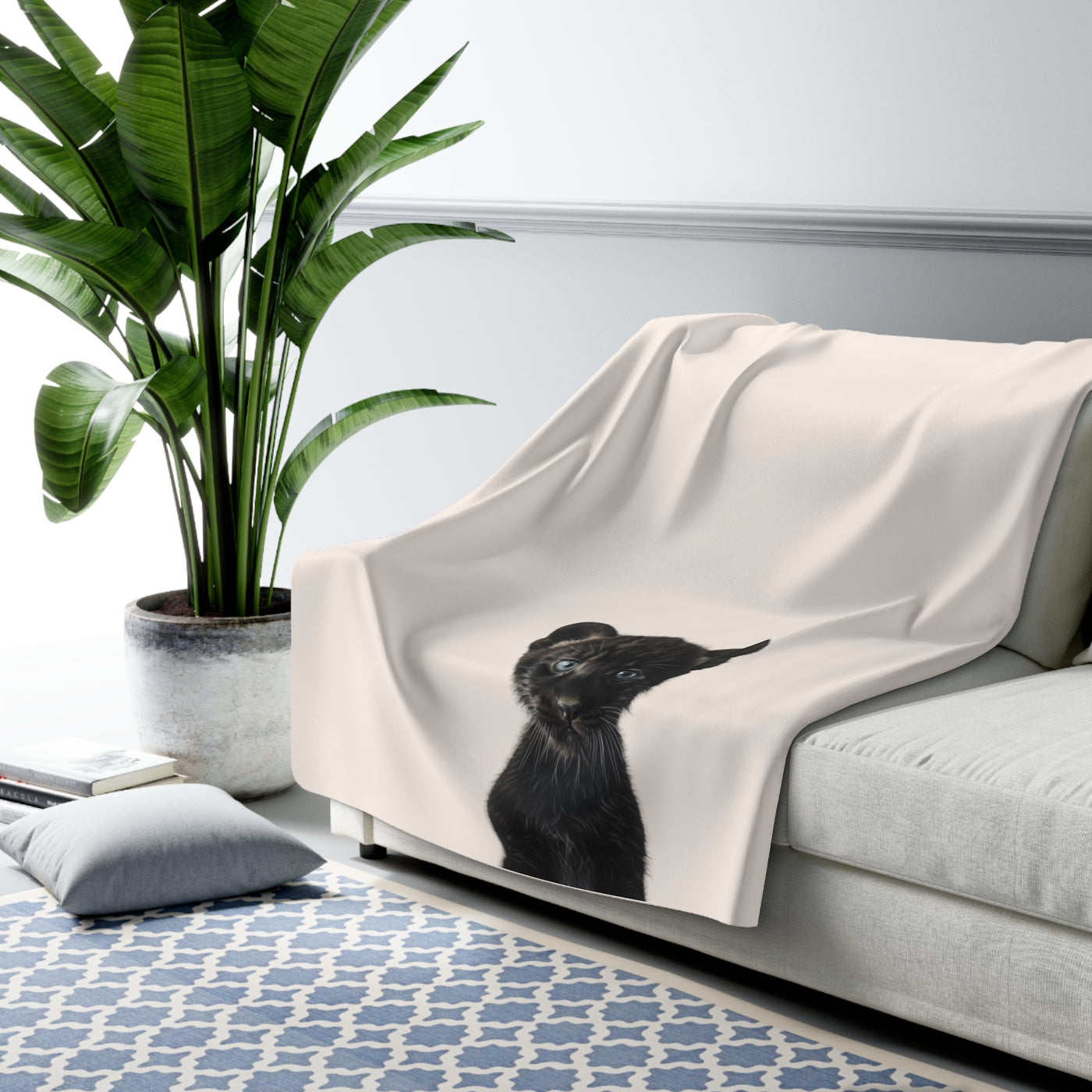 Panther Sherpa Fleece Blanket