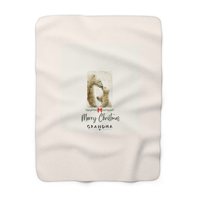 Merry Christmas Grandma Fleece Blanket