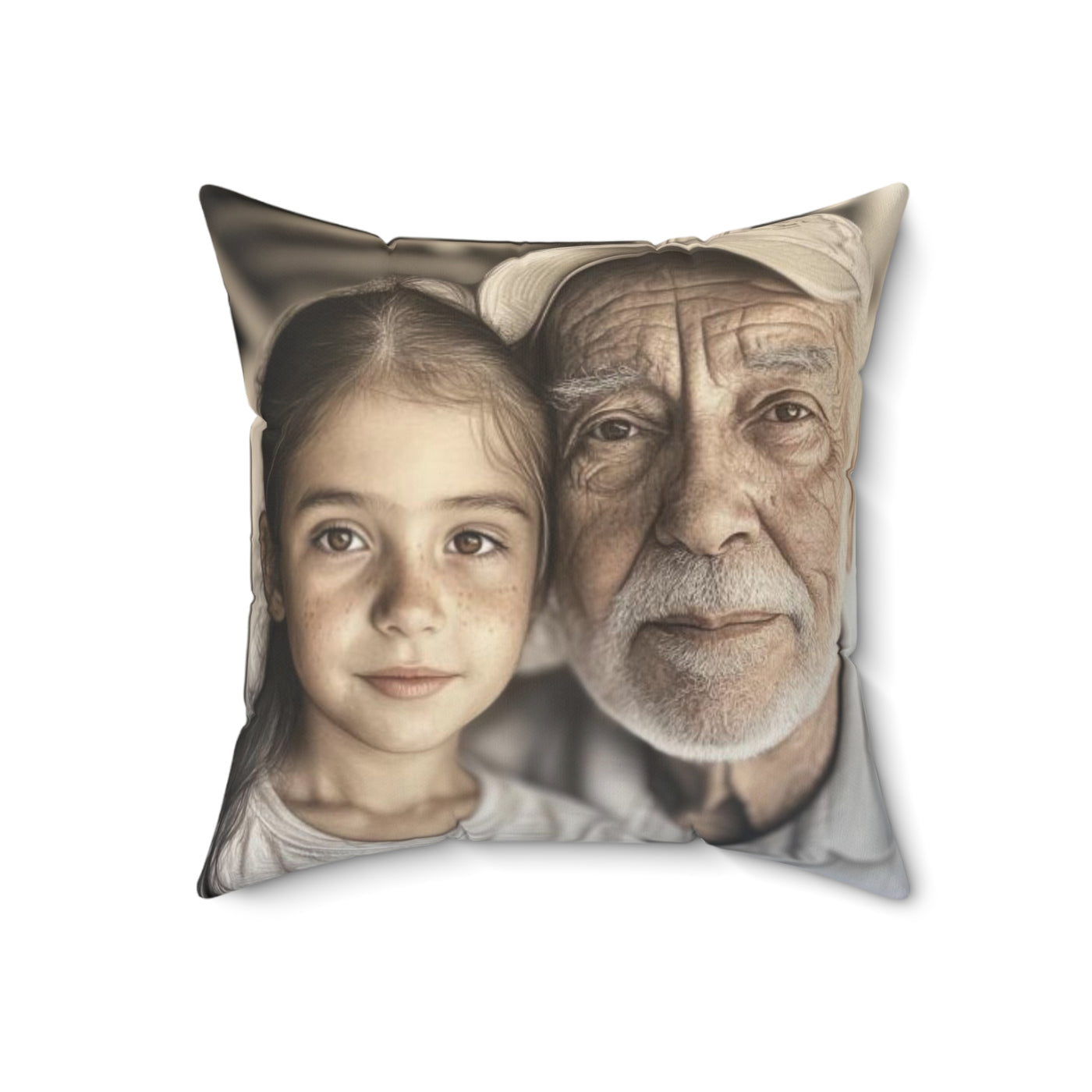 Custom Photo Pillow Grandpa Gift, Photo on 2 sides