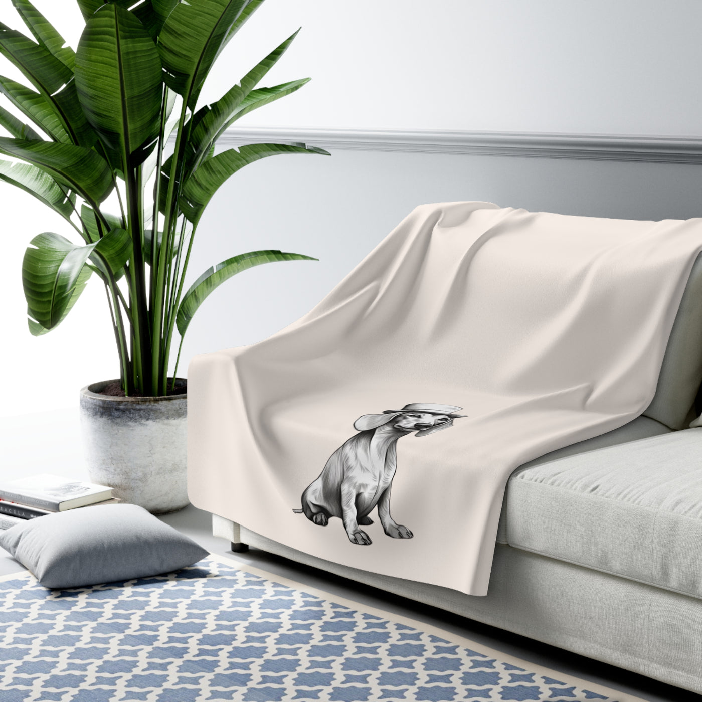 Dachshund Sherpa Fleece Blanket