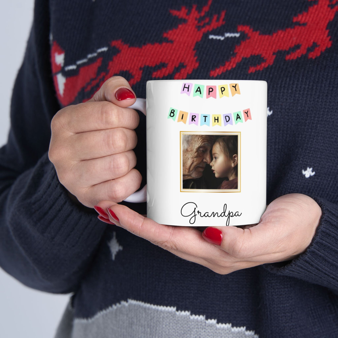 Photo Mug Happy Birthday Grandpa