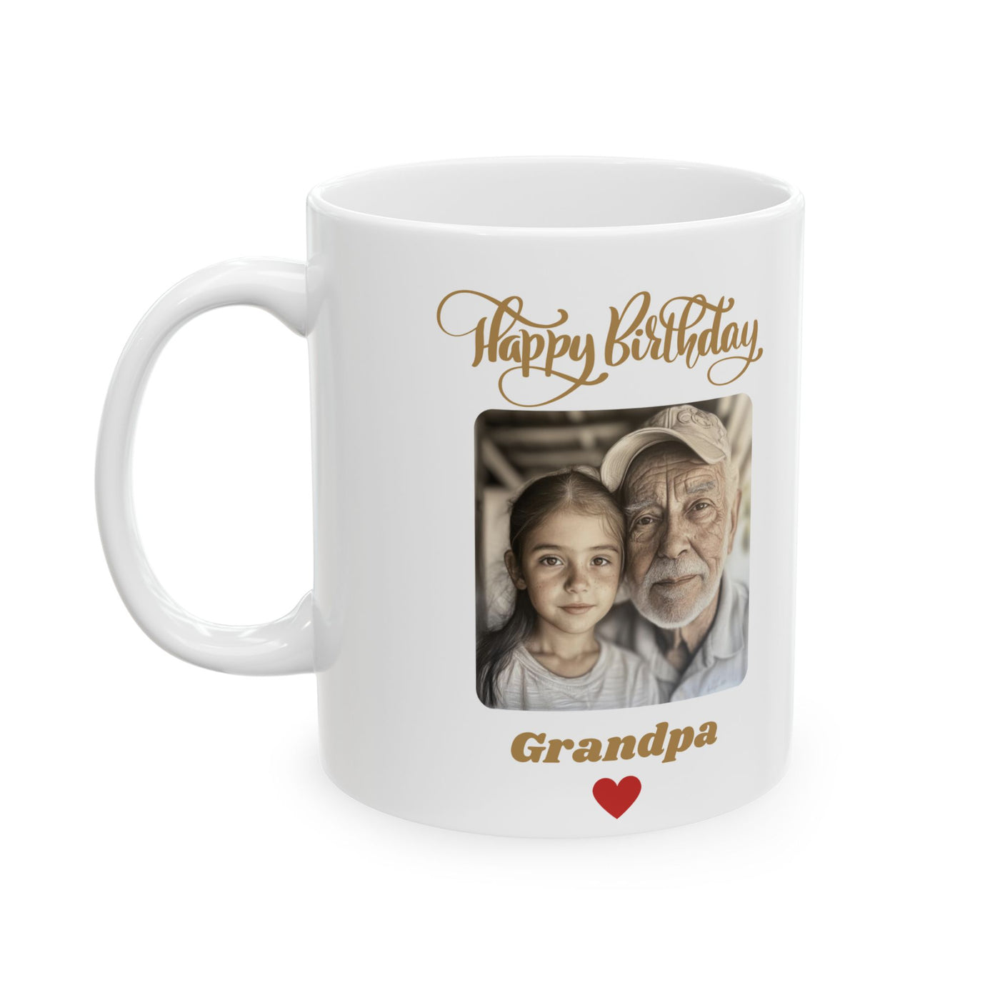 Happy Birthday Grandpa Photo Mug