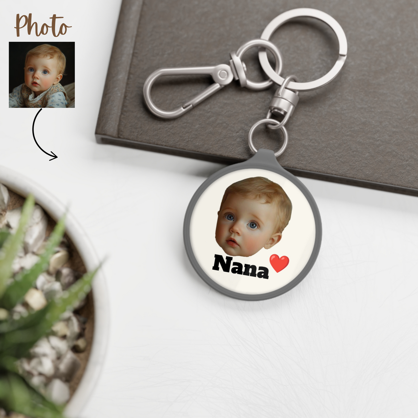 Personalized Keyring Tag Nana