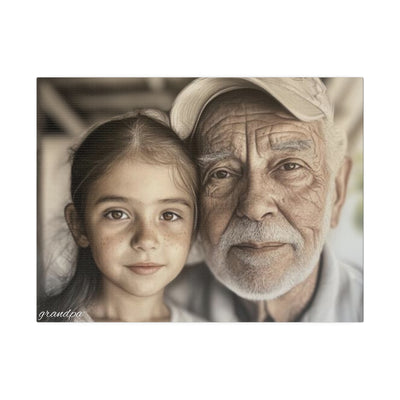 Photo Grandpa Matte Canvas, Stretched, 0.75"