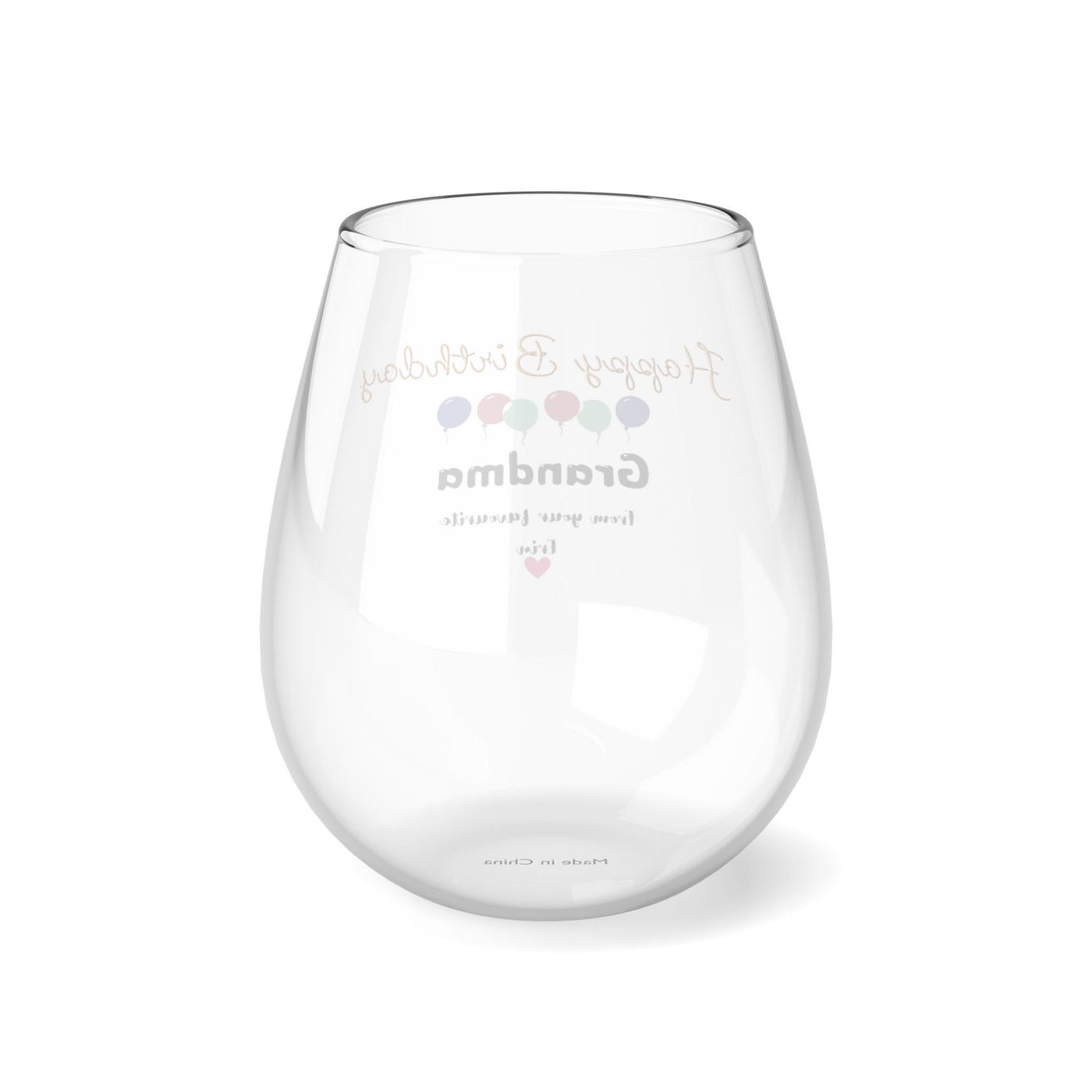 Personalized Grandmother Birthday Glass