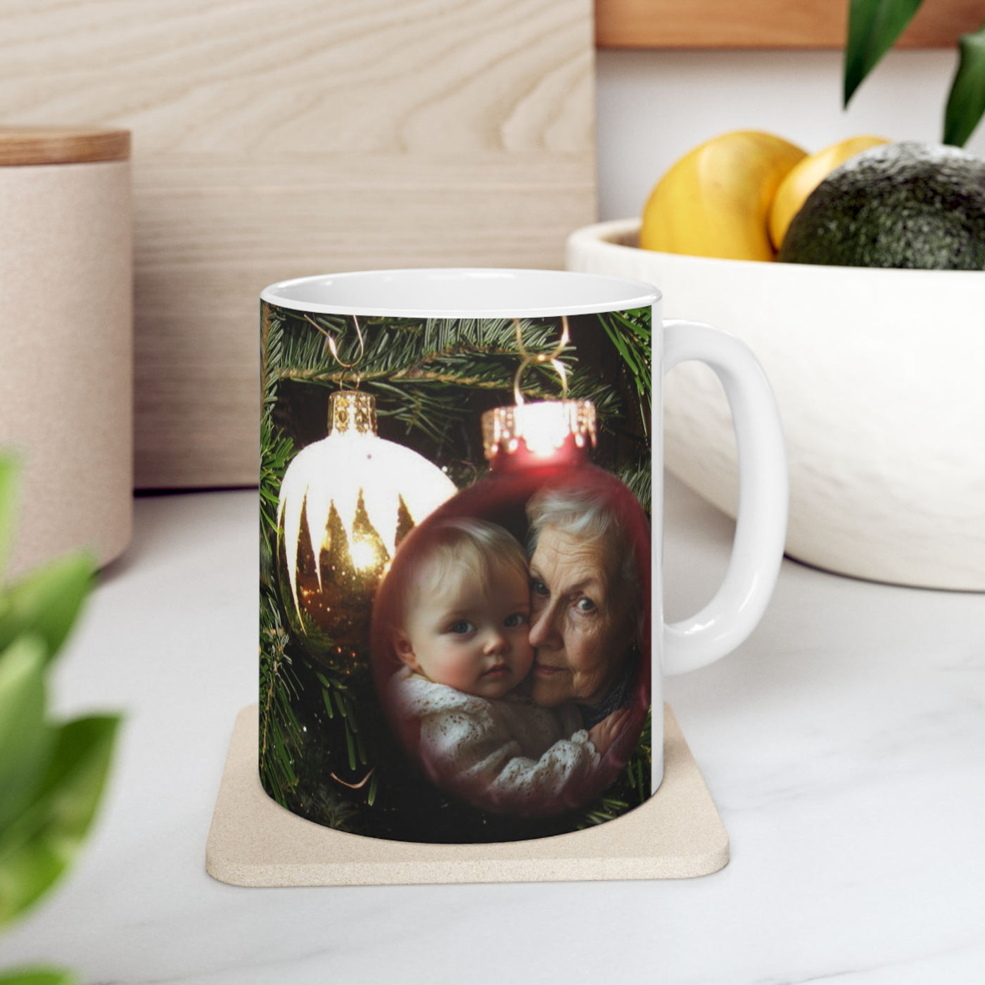 Christmas Photo in a Bulb Grandma Mug Gift