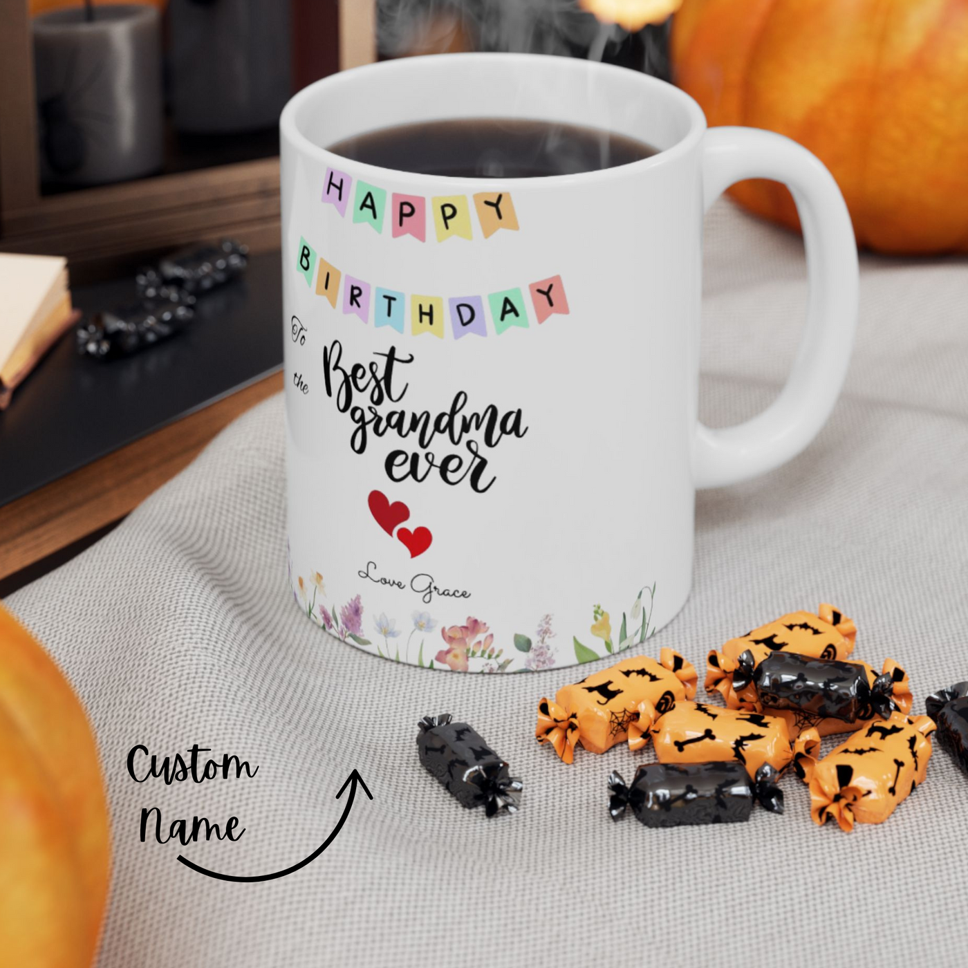 Name Personalized Grandma Mug