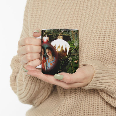 Merry Christmas Custom Photo in a Bulb Mug