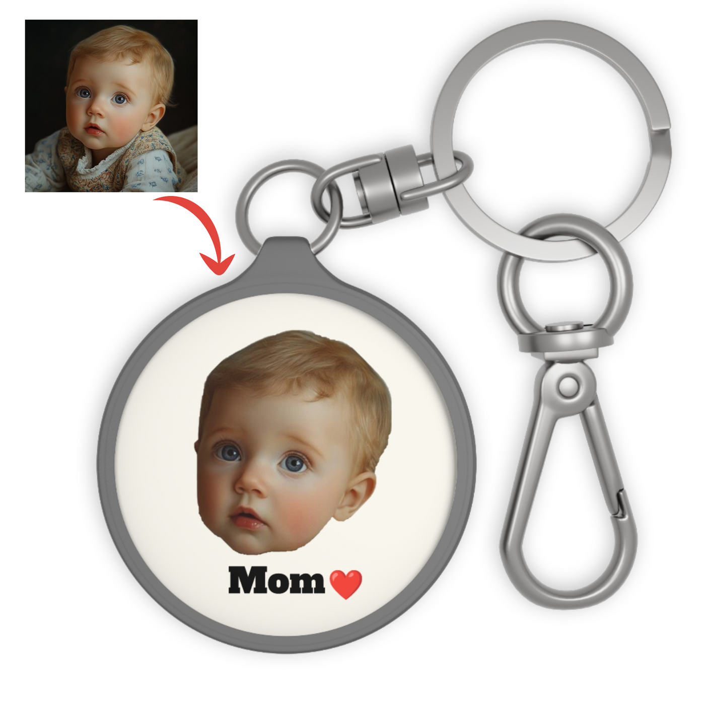 Custom Key Chain, Mom Gift