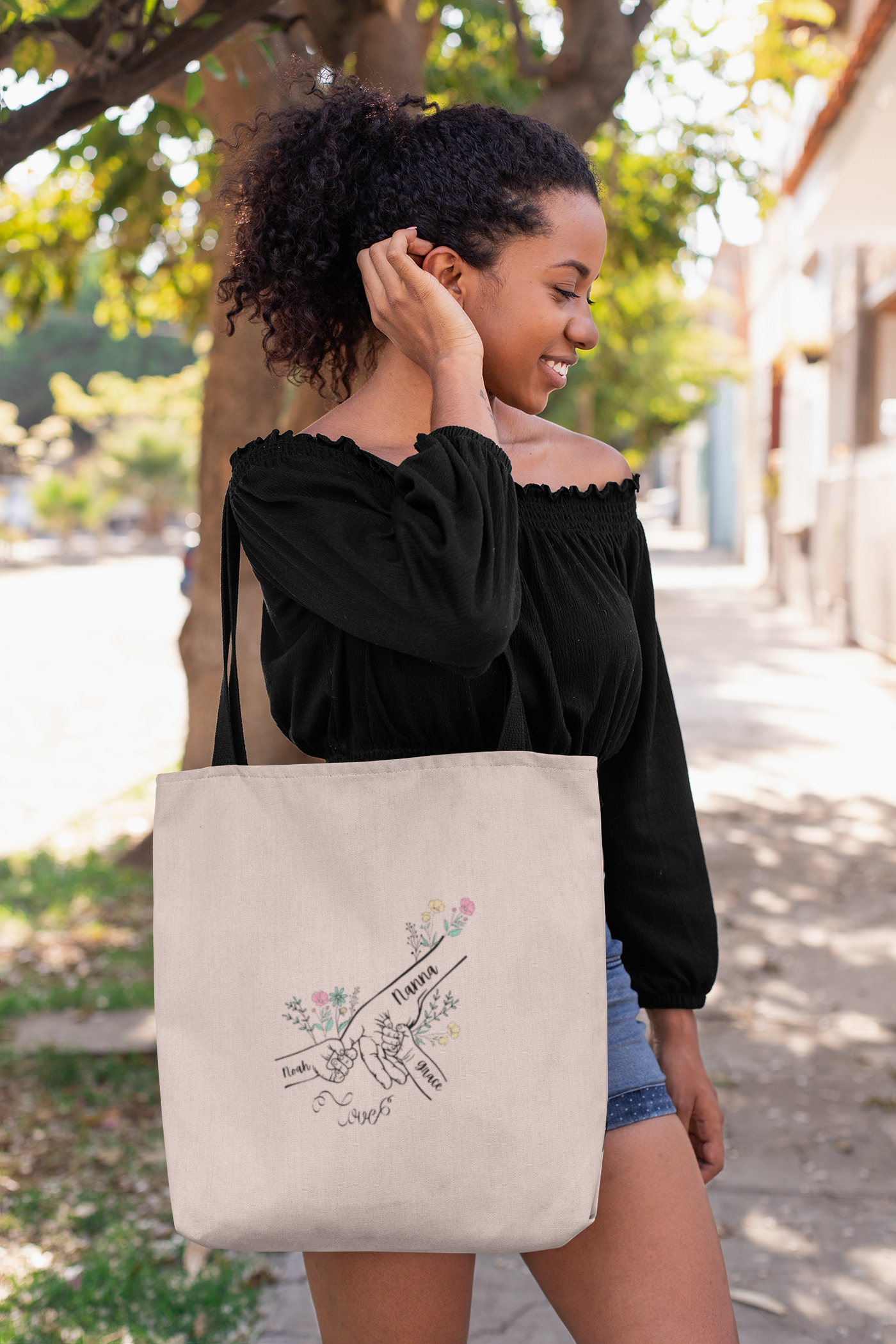 Grandma Kids names Tote bag