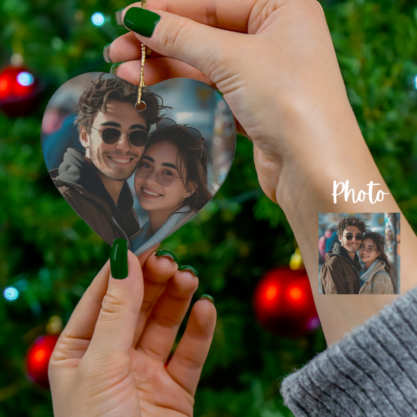 Couple Custom Photo Ornament