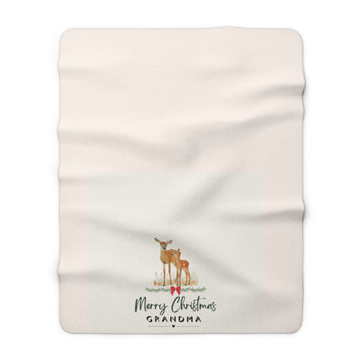 Merry Christmas Grandma Fleece Blanket