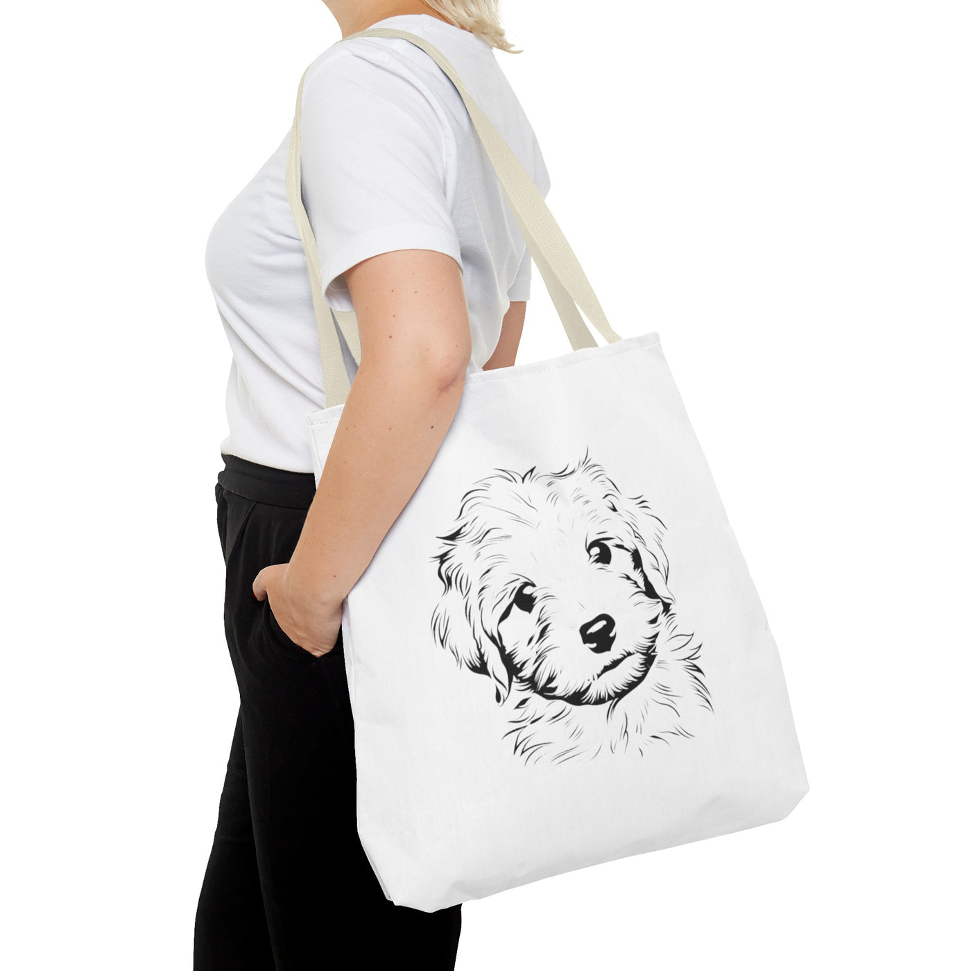 Poodle Puppy Tote Bag