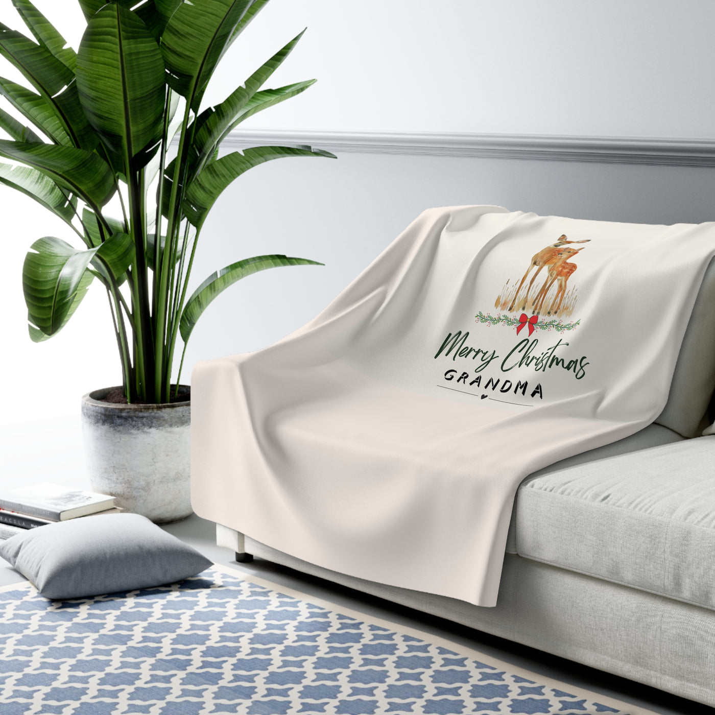 Merry Christmas Grandma Fleece Blanket