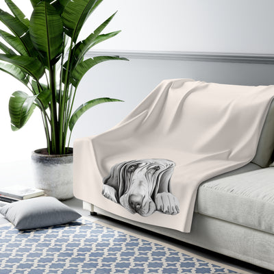 Bloodhound Sherpa Fleece Blanket