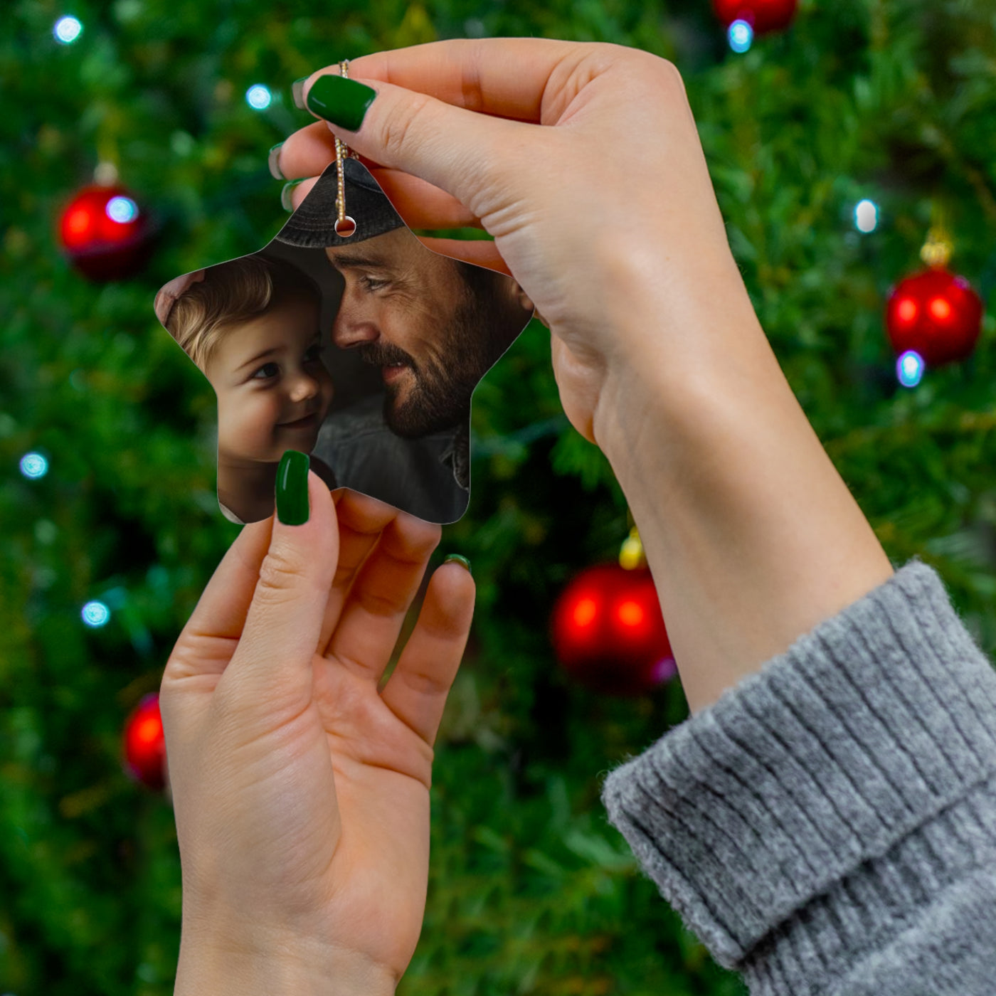 Dad Custom Photo Ornament