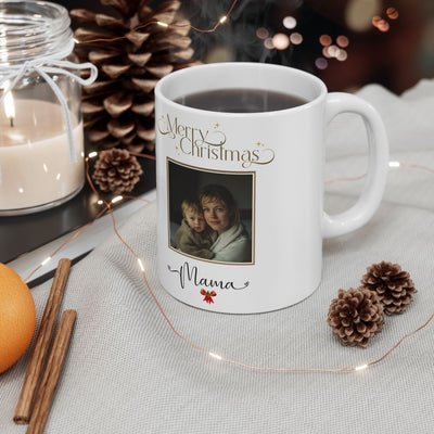 Happy Christmas Photo Mom Mug