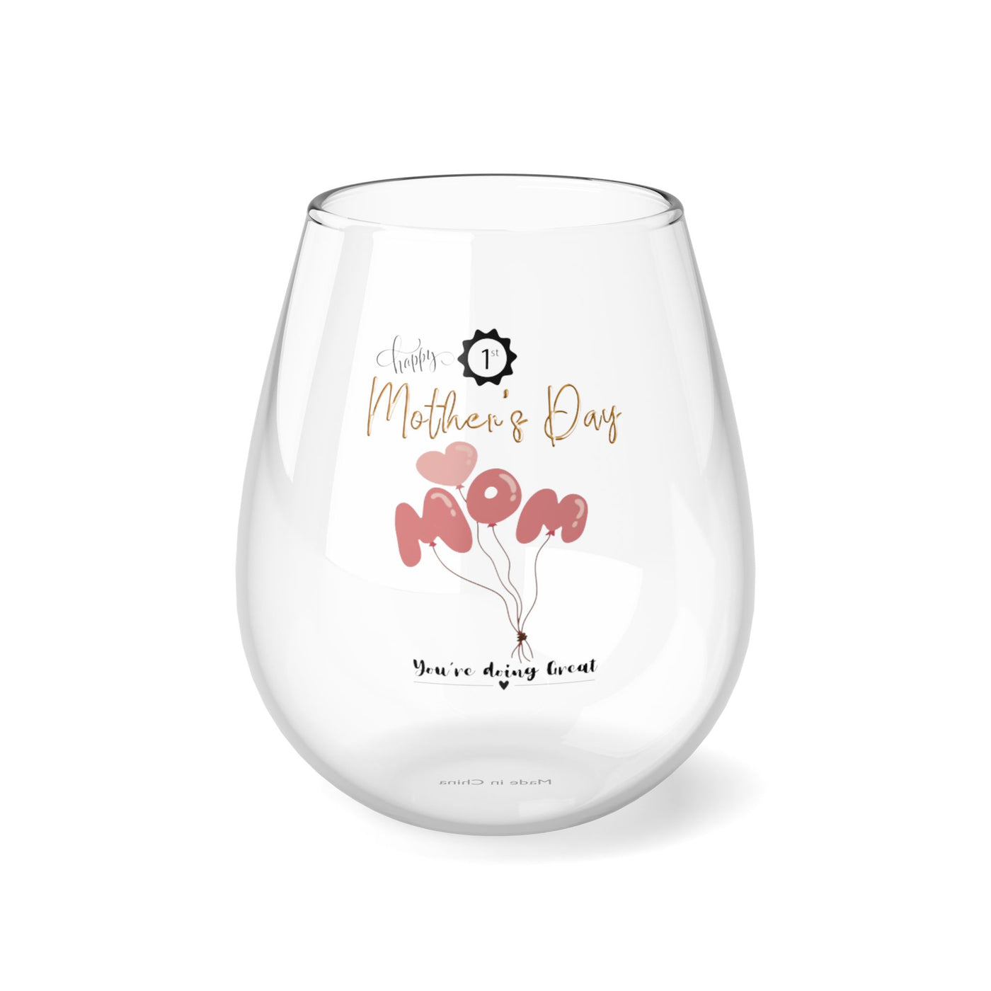 Personalized First Mothers Day Glass