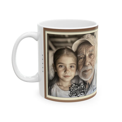 Photo Framed Happy Birthday Grandpa Mug