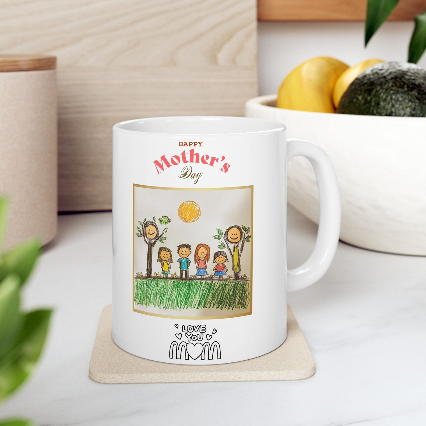 Custom Childrens Drawing Mothers Day Mug