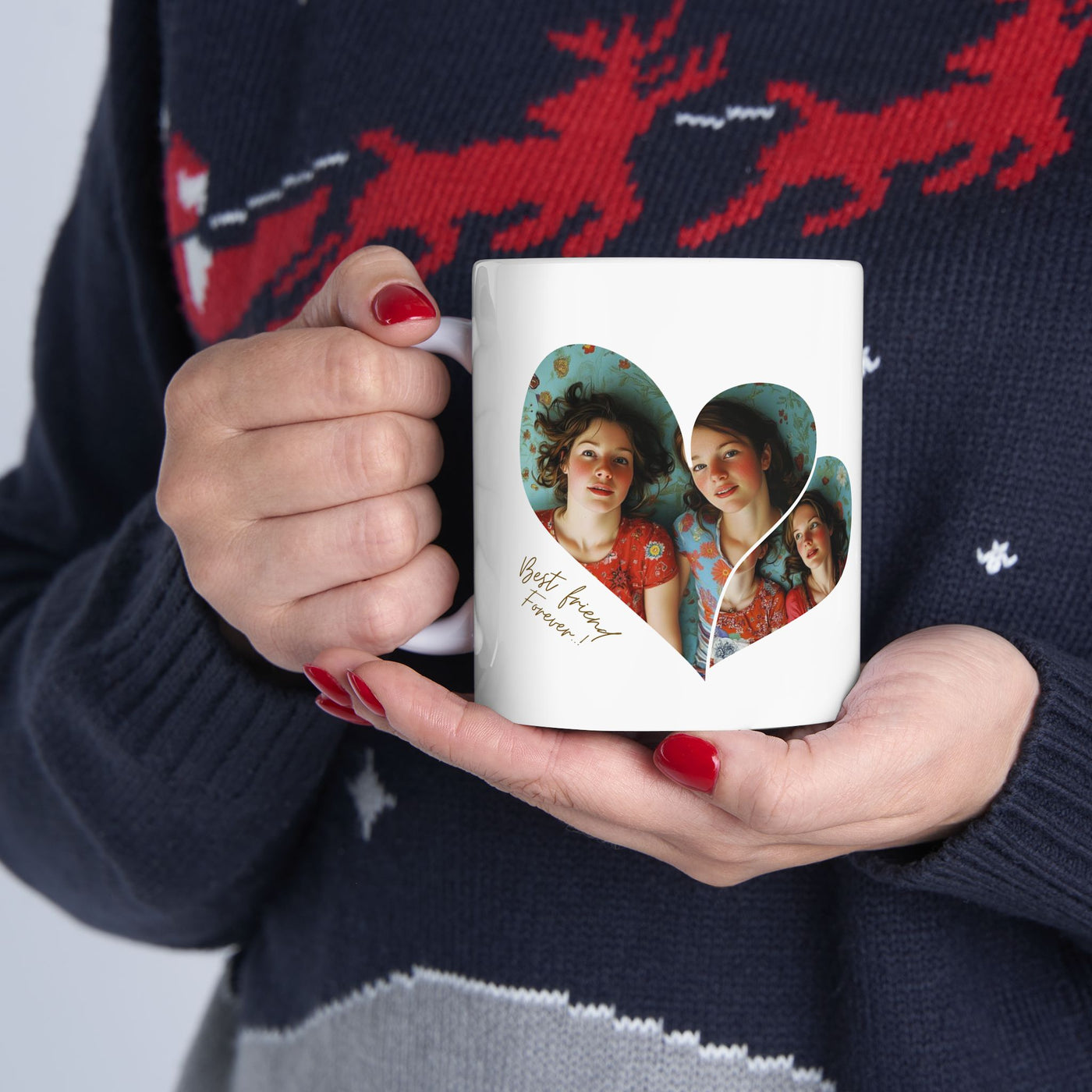 Best Friend Personalized Photos x 2 Mug