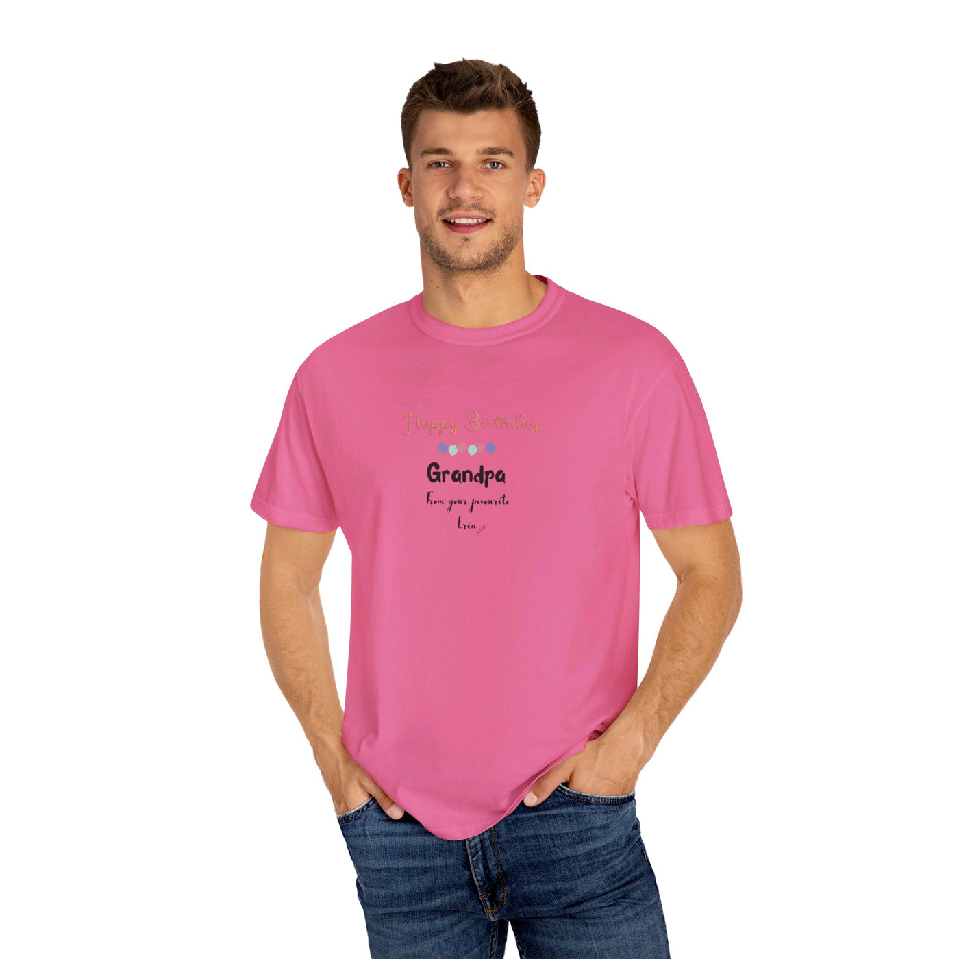 Personalized Name Happy Birthday Grandpa Tshirt