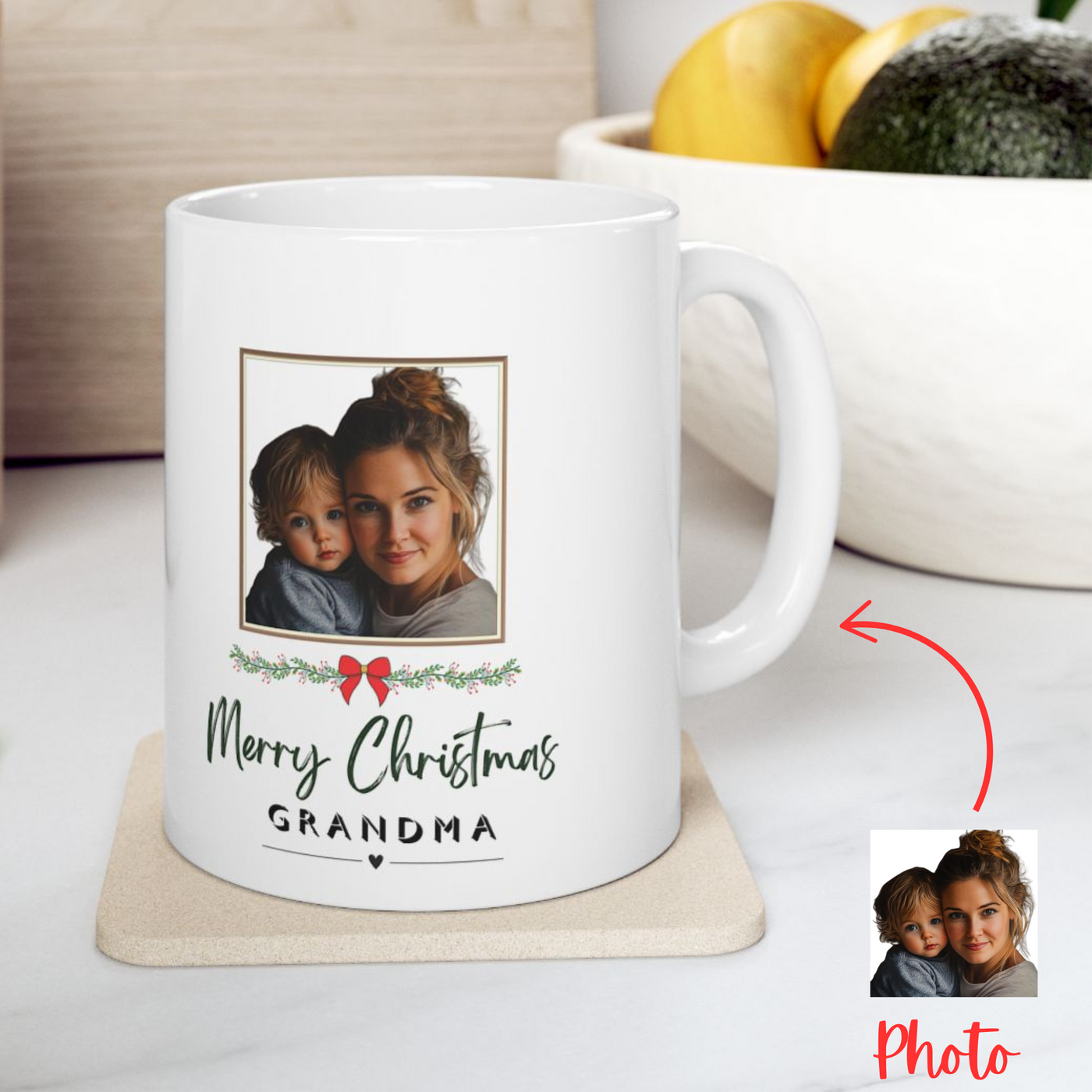 Photo Mug Christmas Gift Framed