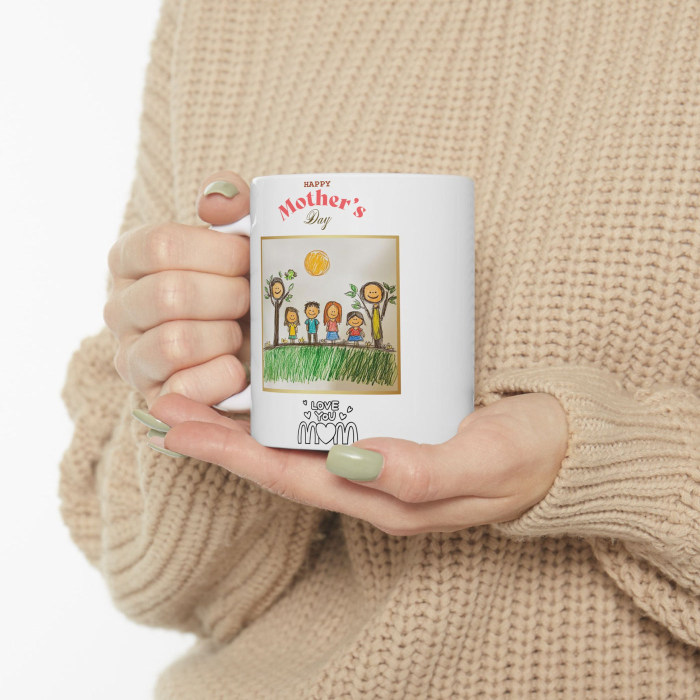 Custom Childrens Drawing Mothers Day Mug