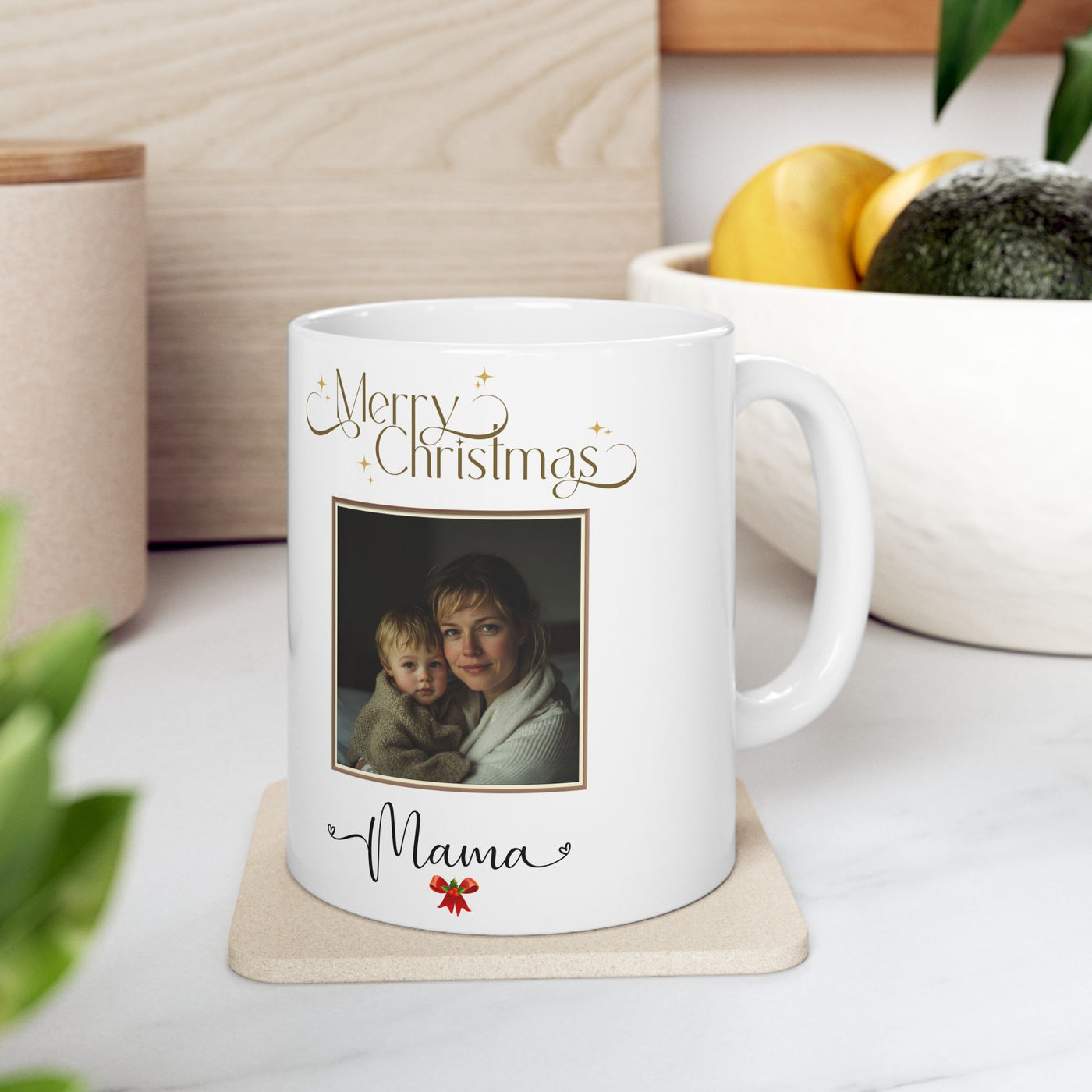 Happy Christmas Photo Mom Mug