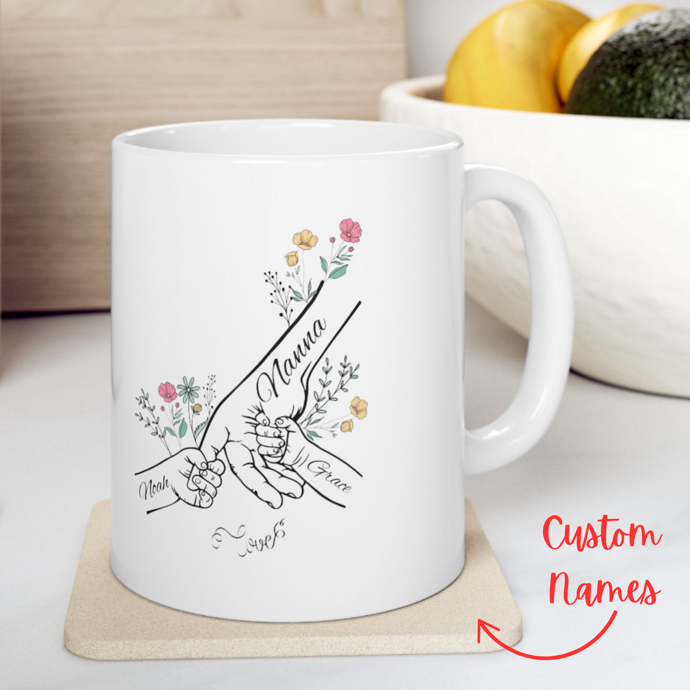 Personalized Names Mug Grandma Mug Gift