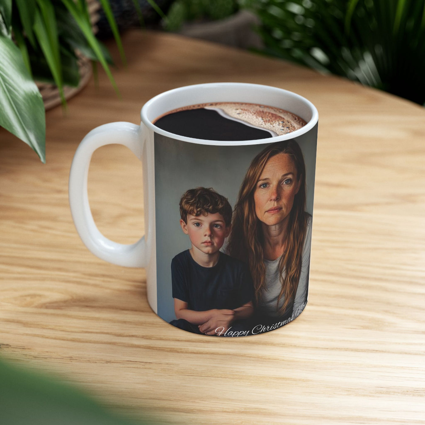 2 Photo Mug Happy Christmas Mom