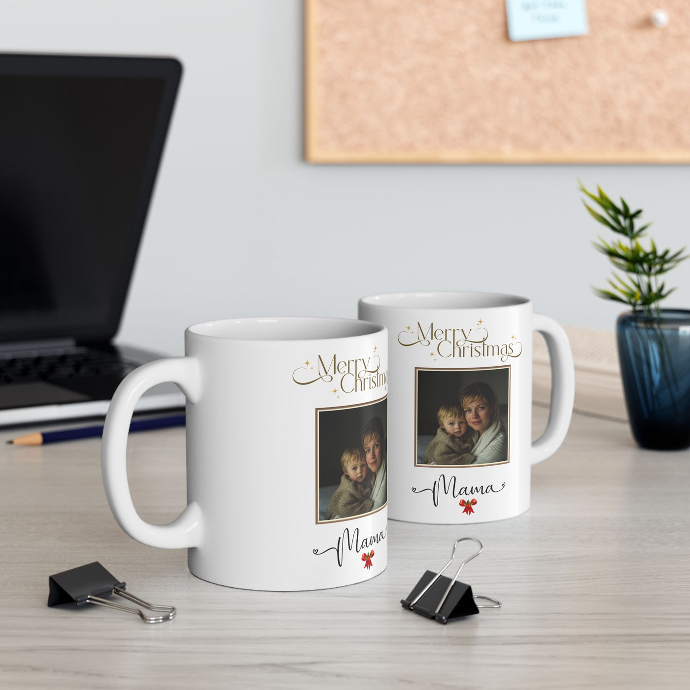 Happy Christmas Photo Mom Mug