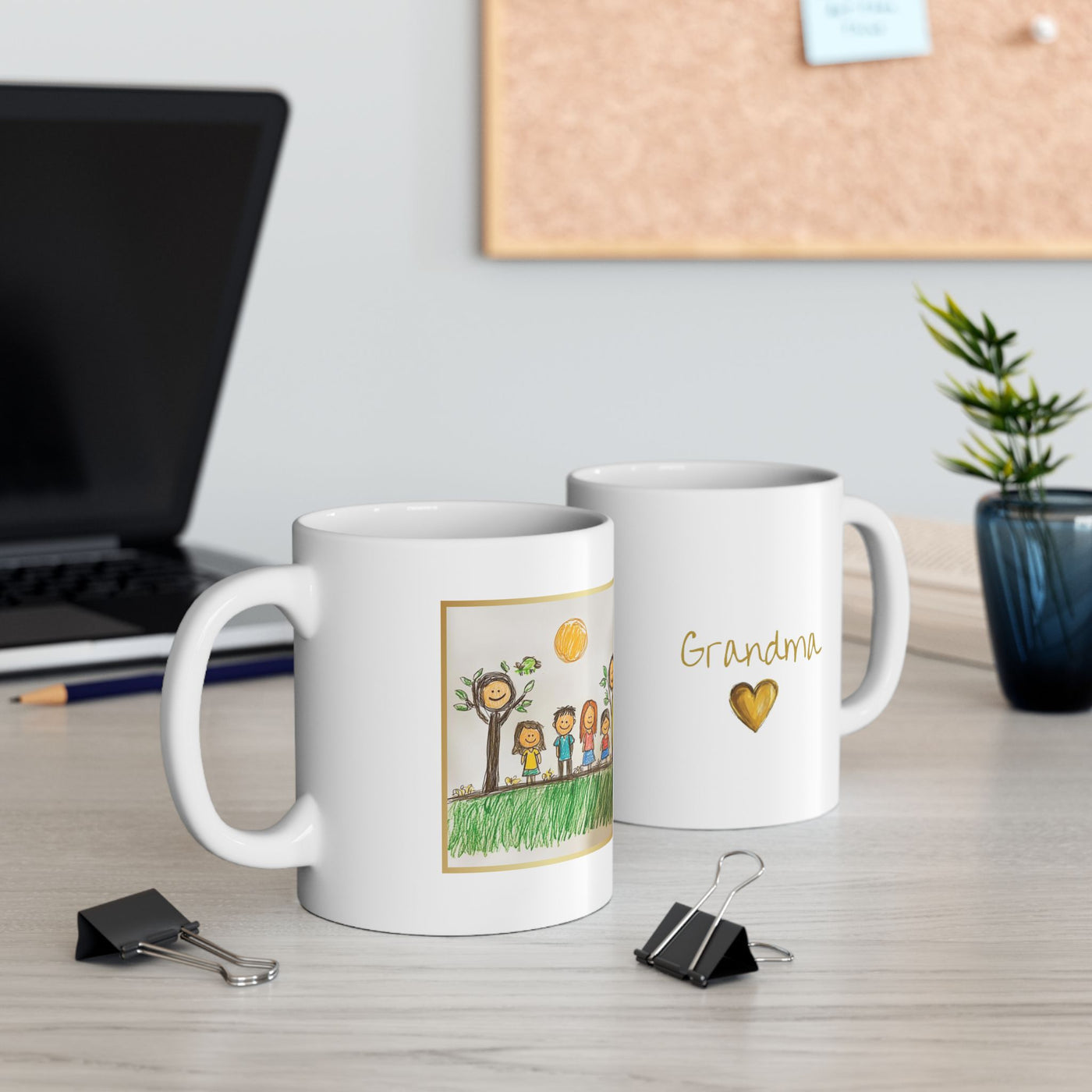 Personalized Kids Drawing Mug Grandma