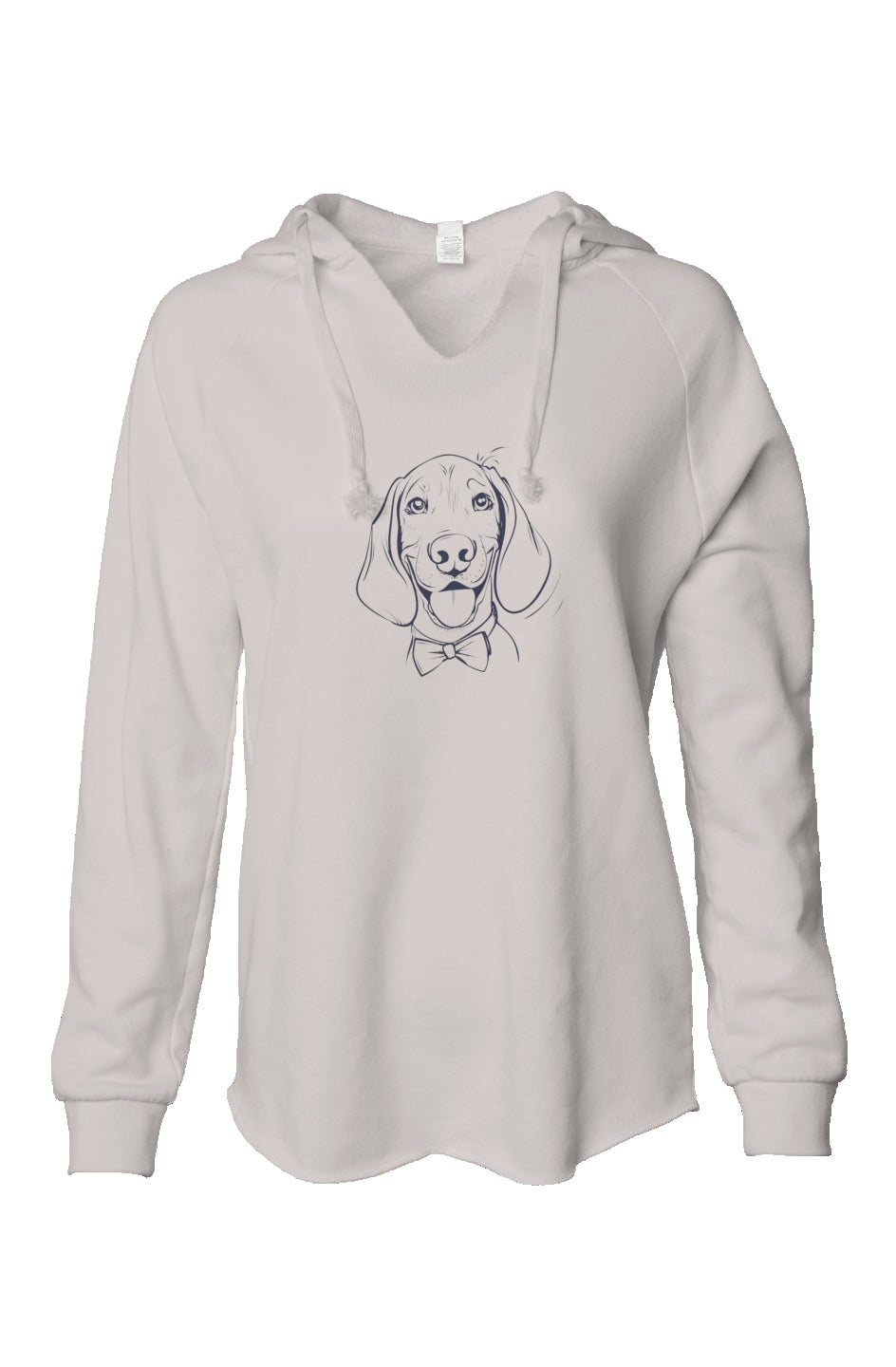 Beagle Womens Lightweight  Wash Hooded Sweatshirt